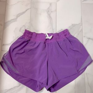 purple lululemon shorts